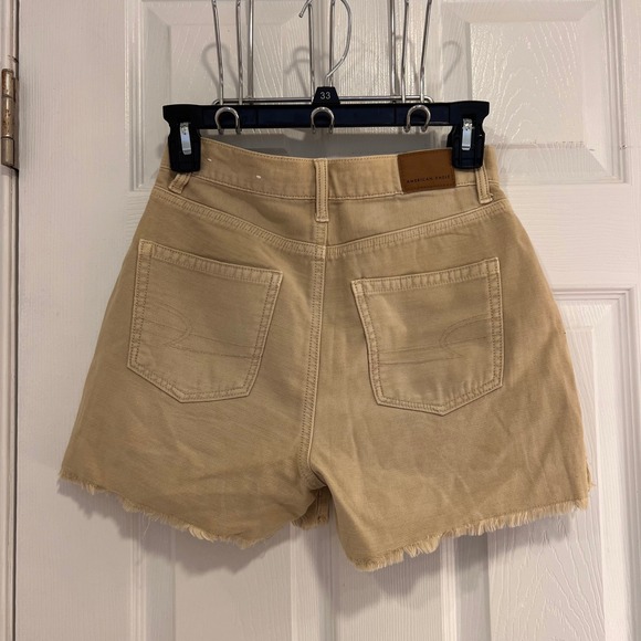 American Eagle Outfitters Tan Cutoff Distressed Denim Shorts - Picture 2 of 6